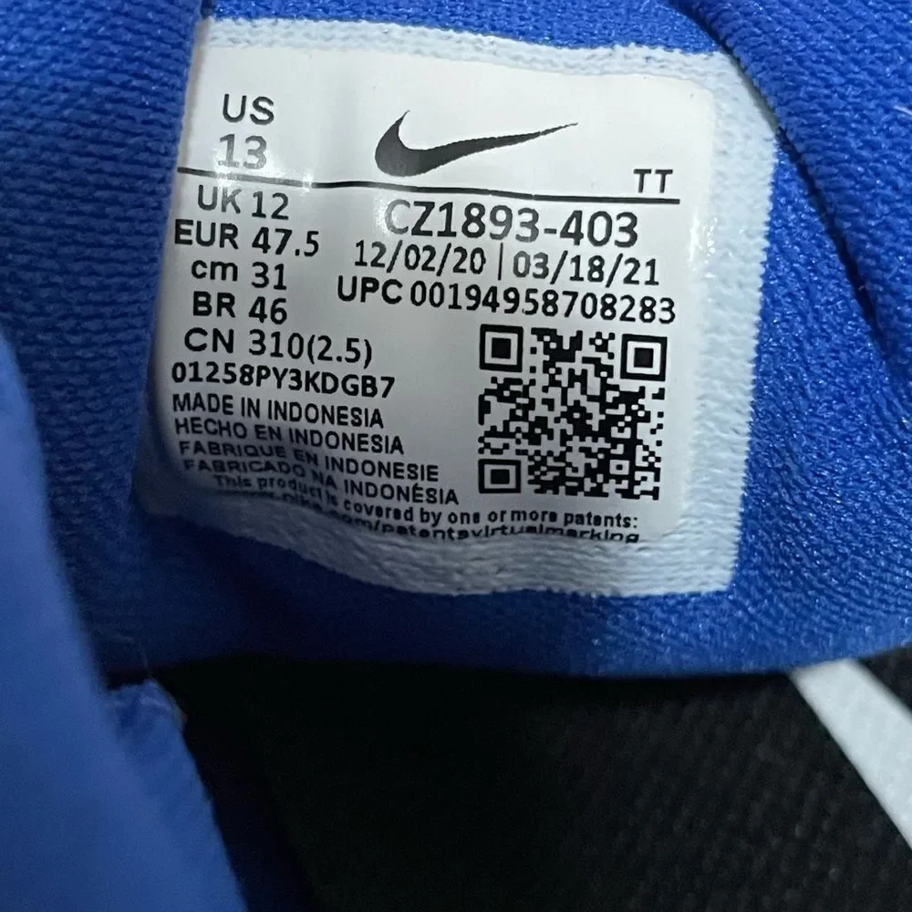 Nike Air Zoom Pegasus 38 TB US Royal Blue White Running CZ1893-403 Men's Sz 13